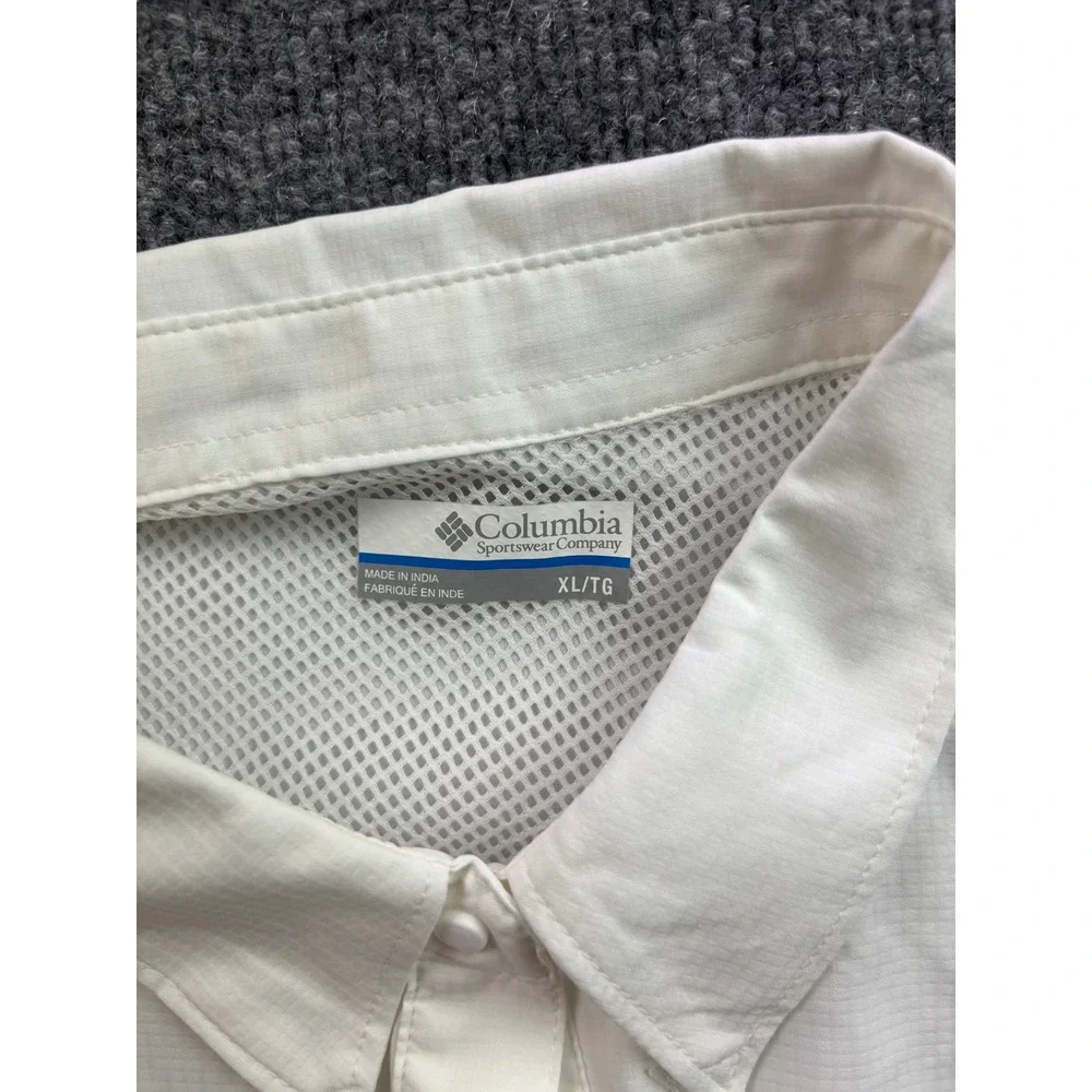 Columbia PFG Sleeveless Shirt Womens XL White Fishing Vented FL7157